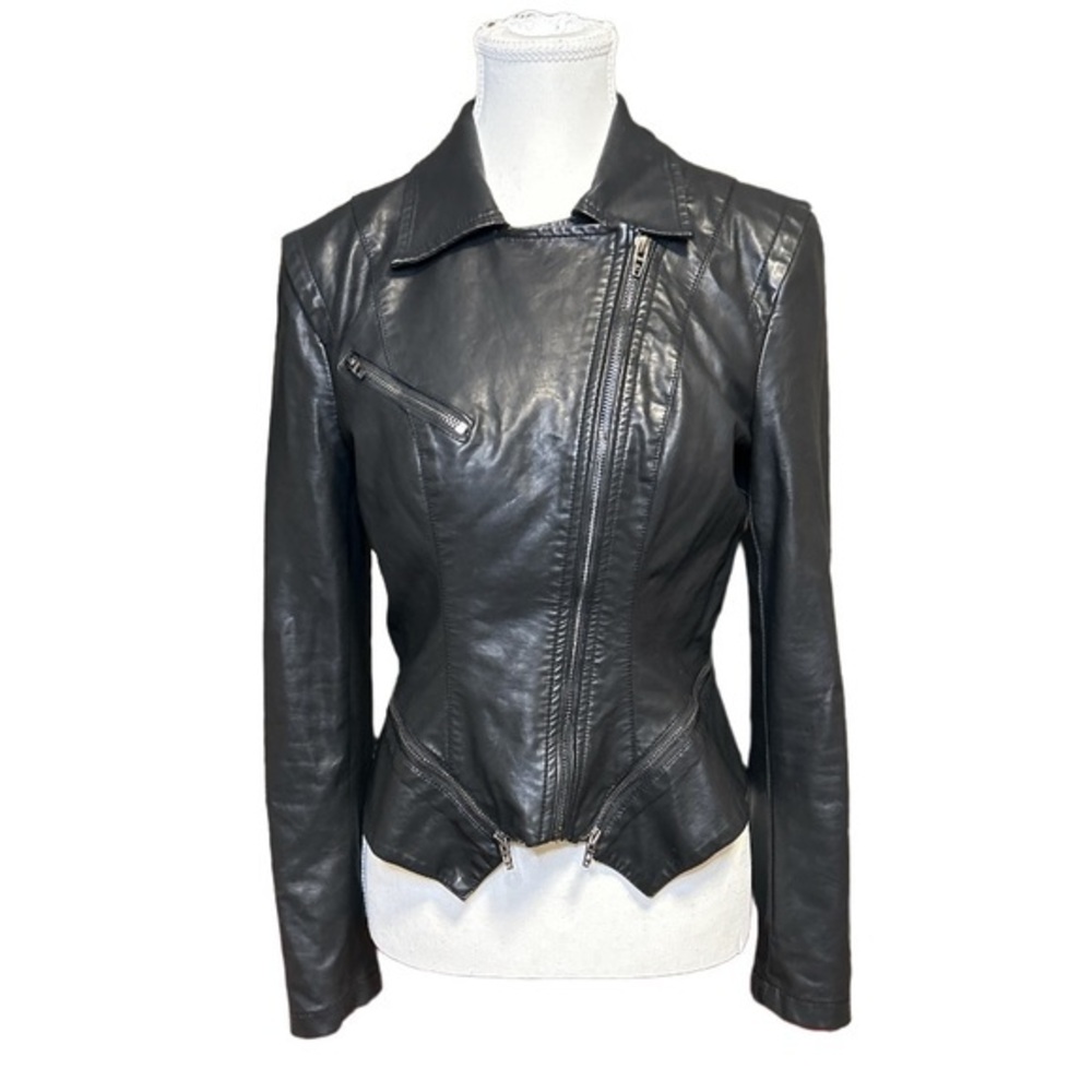 Blank NYC Black Faux Leather Woman’s Black Biker Jacket